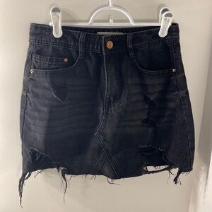 Streetwear Society Black Jean Skirt Ripped Detailing. Women’s size small